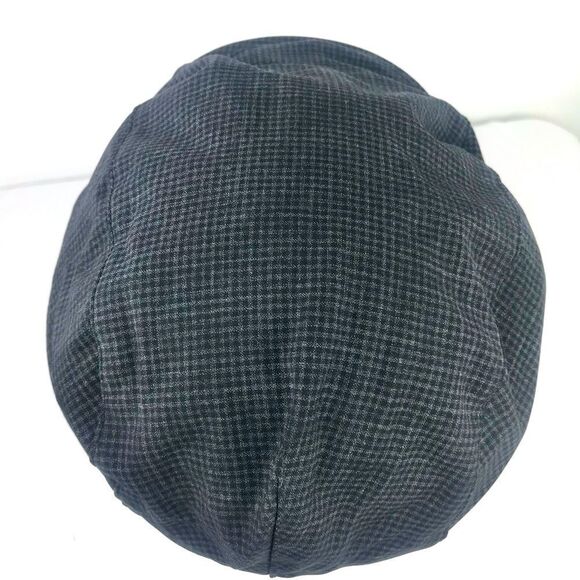 Tilly Endurables Gray Blue Plaid Newboy Peaky Blinders Fleece Earflap Cap - Picture 6 of 14